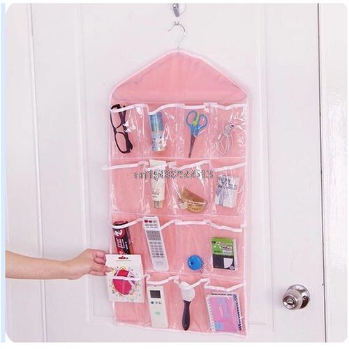 16 Pockets Clear Over Door Hanging Bag Shoe Rack Hanger Stor