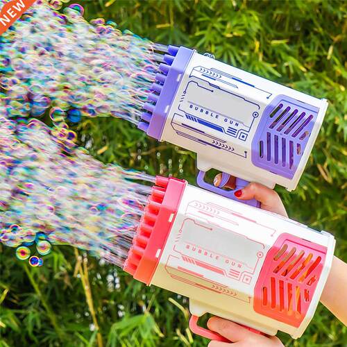 69 Holes Automatc Gatlng Bubble Guns Soap Bubble Magc Bub
