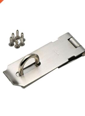 Gate Door Latch Lock Padlock Hasp Staple 160mm Long Silver