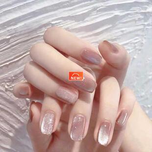 24pcs/box Cat Eye Phototherapy Nail Patch Wearable Fake