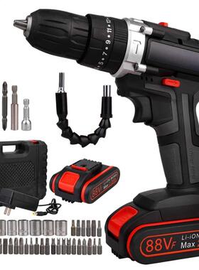 Lithium Ion Power Drill Cordless Drill Set 88VF US EU Plug