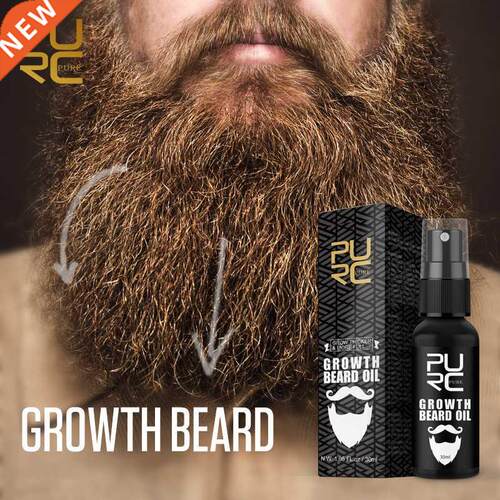 PURC Men Growth Beard Oil Organic Beard Wax Balm Avoid Bear