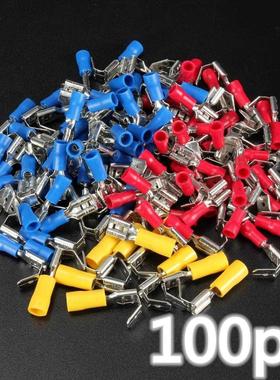 100PCS/Pack Back Piggyback Spade Crimp Connector Terminal 0.