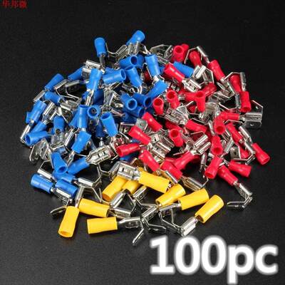 100PCS/Pack Back Piggyback Spade Crimp Connector Terminal 0.