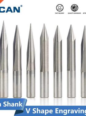 CNC Carving Bit 1pc 6mm Shank 15/20/25/30 Degrees V Shape En