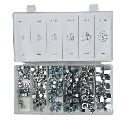 150pcs Metric Thread Steel Hex Nuts Screw Hexagonal Nylon Lo