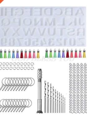 Crystl Epoxy Resin Mold lphbet Letter Number Pendnt Cst