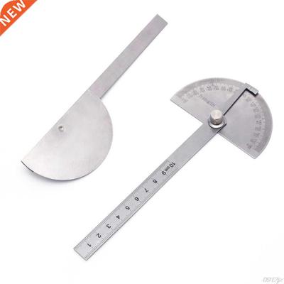 10cm Round Head 180 Degree Protractor Angle Finder Stainless