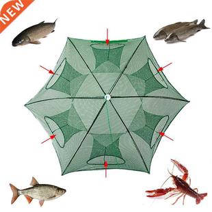 Strengthened 6 Holes Automatic Fishing Net Shrimp Cage Nylon