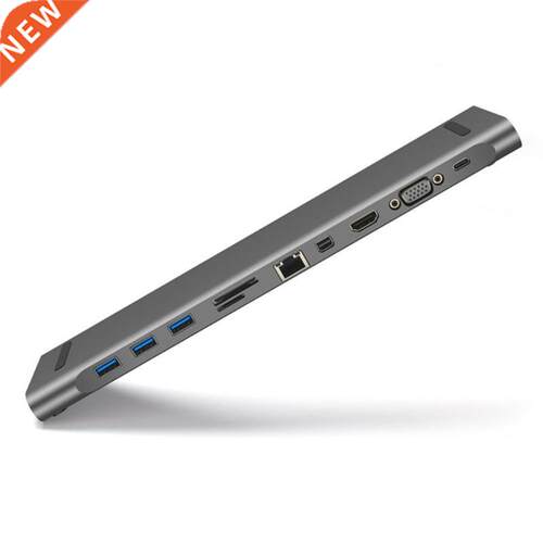 11 in 1 Hub USB Type-C To USB3.0 TF HDMI VGA RJ45 Mini DP Do