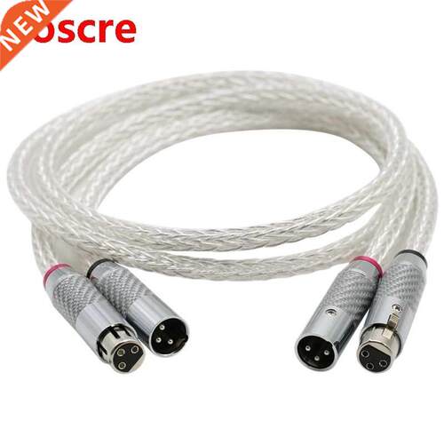 XLR 3 Pin Microphone Cable, 8AG Silver Plated Male To Female