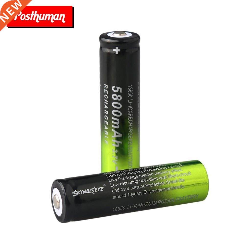 .7V 5800mAh 18650 Lithium Batteries Rechargeable Green+bla