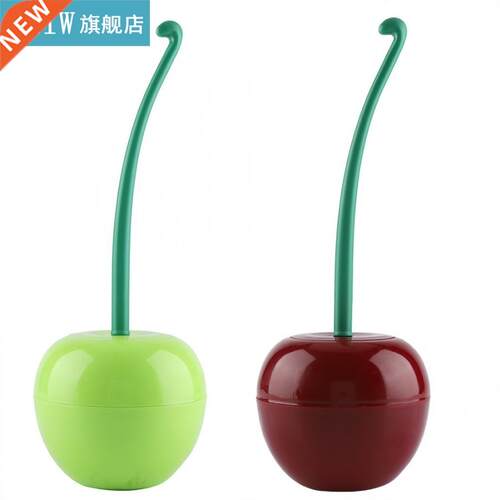Cherry Shape Cleaning Toliet Brush Holder Set Standing typ