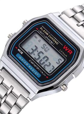 Women Men Unisex Watch Gold Silver Black Vintage LED Digital