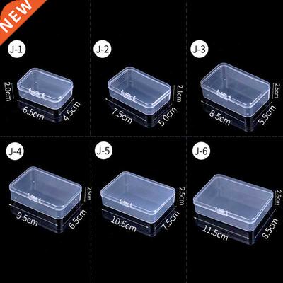 Mini Boxes Rectangle Clear Plastic Jewelry Storage Case Cont