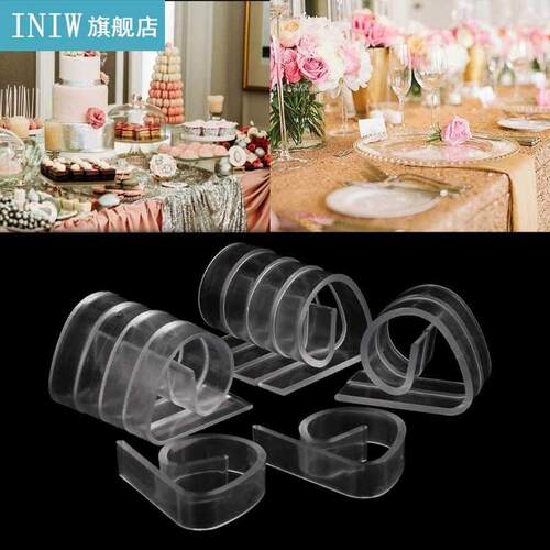 12Pcs Plastic Clear Tablecloth Table Cover Clips Hol Clam