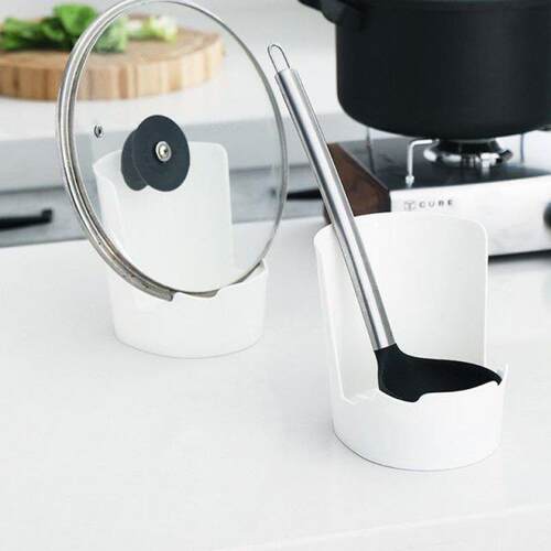 Pan Pot Cover Lid Rack Stand Spoon Holder Strainer Kitchen S