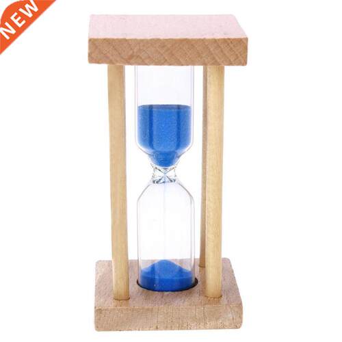 5 Minutes Hourglass Sand Clock Watch Glass Wood Mini Shower