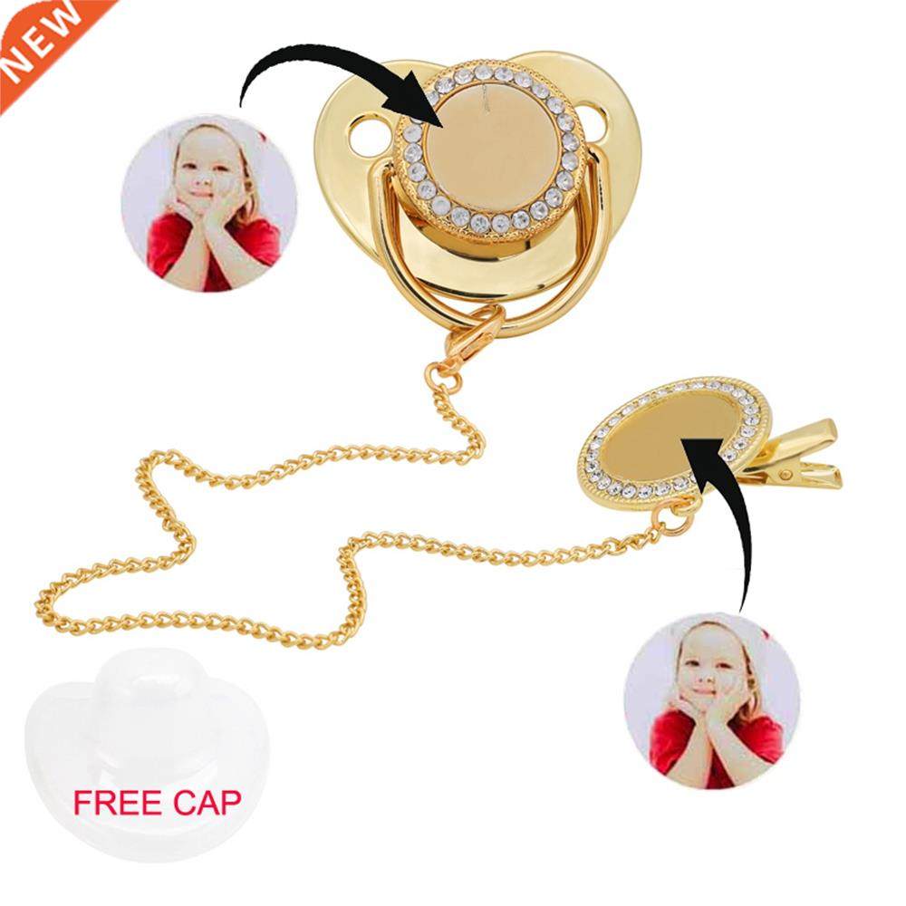 10 Colors Personalized Blank Baby Pacifier Rhinestone Dummy