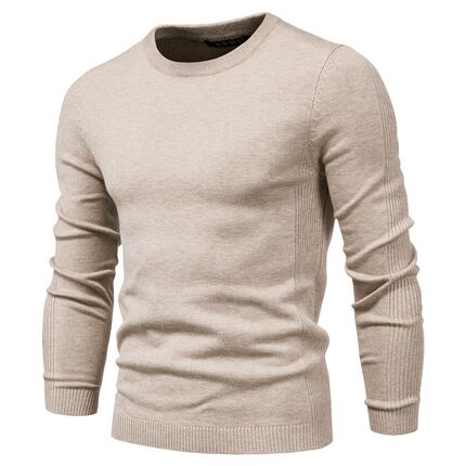 2020 New Winter Thickness Pullover Men O-neck Solid Color Lo