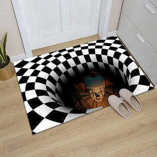 3D Horror Home Carpet Clown Trap Visual Carpet Living Room B