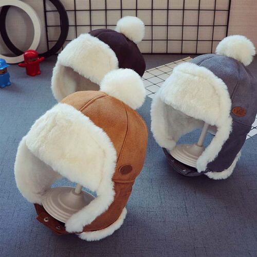 New Baby Boys Girls Winter Hat Kids Children Ear Flap Muff