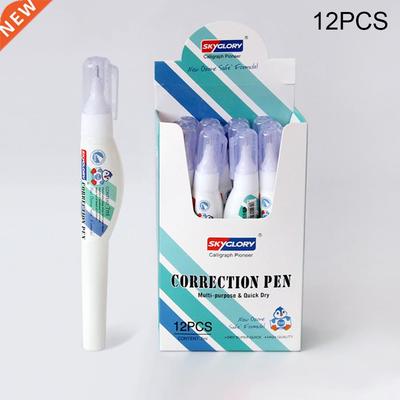 12pc/box 7ml Correction Pen Quick Drying Error Writing Stron