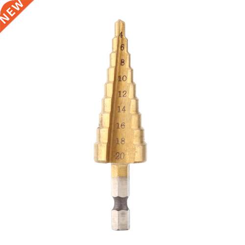 4mm to 20mm Hi-Speed Step Drill Bit Steel Titanium Coated Ho