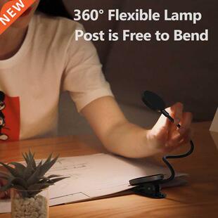 LED Clip Table Lamp Stepless Dimmable Wireless Desk Lamp To