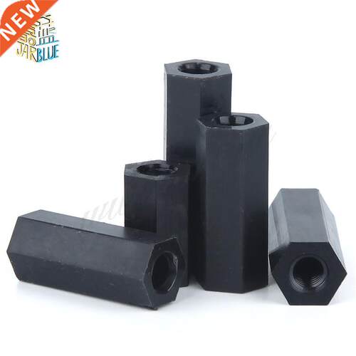 100Pcs M2 M2.5 M3 M4 Black Spacing Screws Hex Nylon Standoff