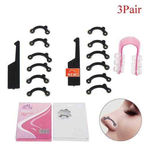 6Pcs/Set Beauty Nose Clip Corrector Massage Tool Nose Up Lif