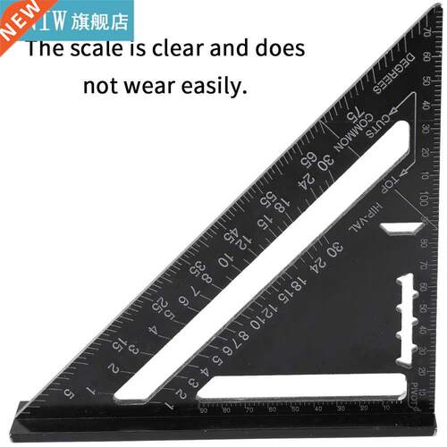 Triangle Rulers Aluminum Alloy 90 degrees 45 degrees Set Squ