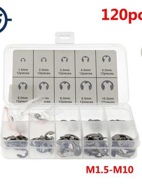 120pcs Splt Snap Rng Gasket M1.5-M10 304 Stanless Steel O