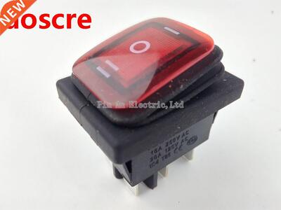 1Pcs red Waterproof 6Pin Rocker Switch 3 Position Locking O