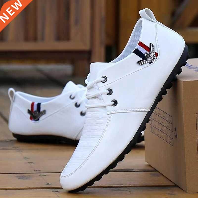 Men New Leather Breathable Driving Shoes Spring Autumn Non-s