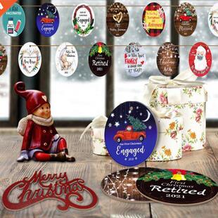 2022 Chrstmas Wooden Door Sgn Rendeer Plaque Wall Home Tr