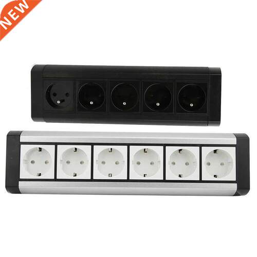250V 5/6Outlets Power Socket Plug Aluminum Alloy Home Office