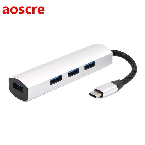 USB C Hub Portable 4 in 1 Type-C Hub 4 Port Hub, Suitable fo