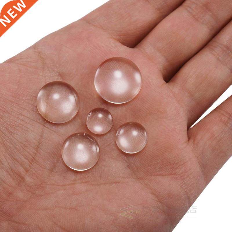 5-50pcs/lot Round Flat Back Clear Glass Cabochon 14 16 18 20