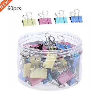 60PCS/lot 15mm Colorful Metal Binder Clips Office Stationery