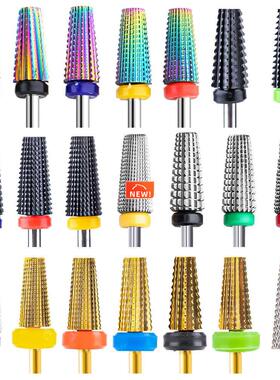 Carbide Tungsten 5 in 1 Nail Drill Bit Tapered Shape Straigh