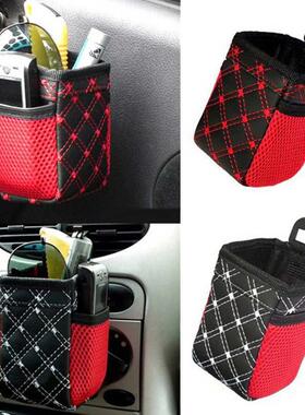 Hot Synthetic leather Auto Car Air Outlet Mobile Phone Pocke