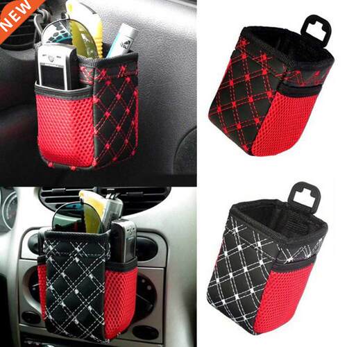 Hot Synthetic leather Auto Car Air Outlet Mobile Phone Pocke