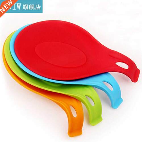 1PC Random Color Multipurpose Silicone Spoon Rest Pad Food G