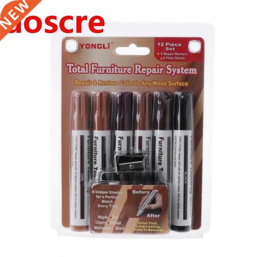 1Set Wood Repair System Kit Filler Sticks Touch Up Marker Fl