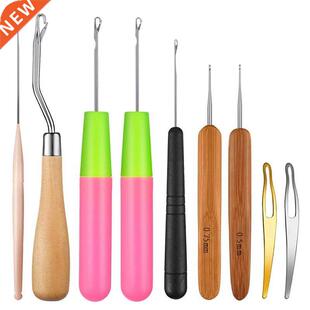 9 Pieces Bent Latch Hook Crochet Needle Set Latch Hook Dread