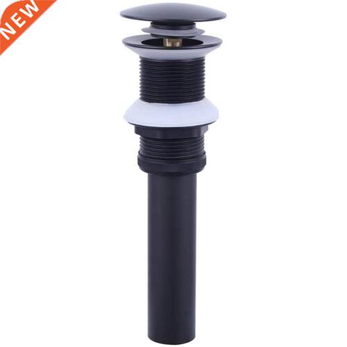 Matte Black Bathroom Basin Drain Brass Sink Waste Black Popu