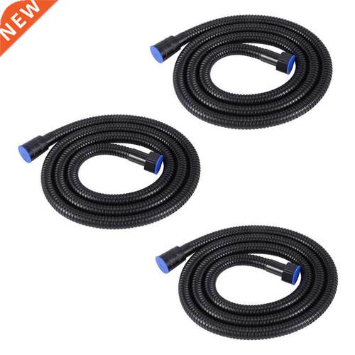 3X Black Shower Hose 150cm Stainless Steel Shower Tube Flexi