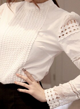 2019 Lace Chiffon Blouse Women Shirt Plus Size Casual ladies