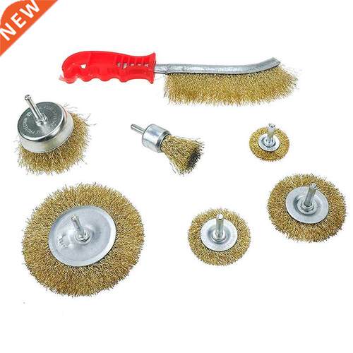 7 Pcs Crimped Wire Wheel Cup Brush Set Universal Tools Set F